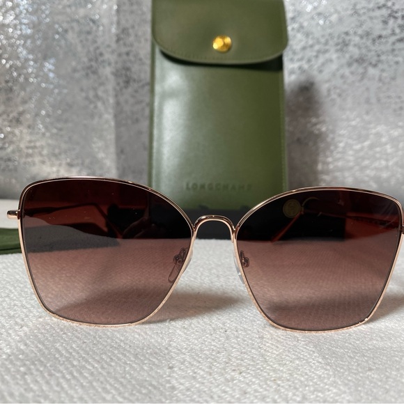 Longchamp Gold Metal Butterfly Sunglasses - Picture 2 of 6